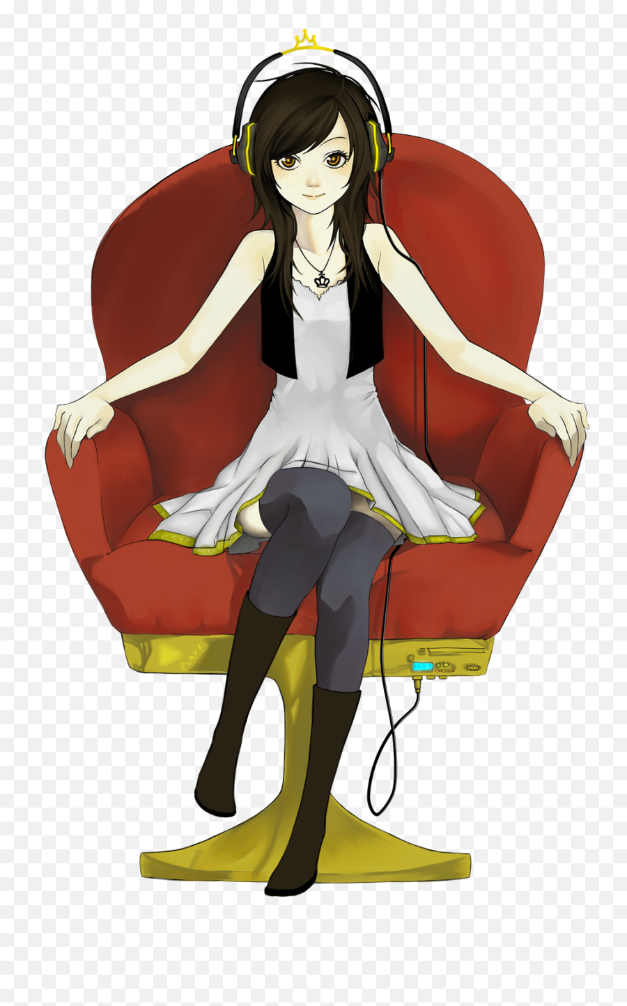Musik Anime Girl Msyugioh123 Foto 32738663 Fanpop Chair Anime Girl Sitting Down Png Anime Girl