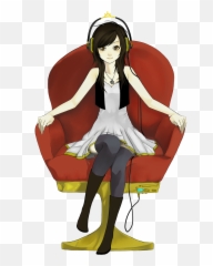 Musik Anime Girl - Msyugioh123 Foto 32738663 Fanpop Chair Anime Girl Sitting Down Png,Anime Girl Sitting Png
