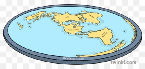 Flat Earth Illustration - Flat Earth Black And White Png,Flat Earth Png