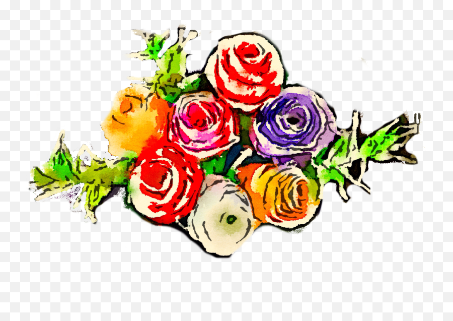 Download Free Clip Art Clipart Garden Roses Floral - Clip Art Png,Garden Flowers Png