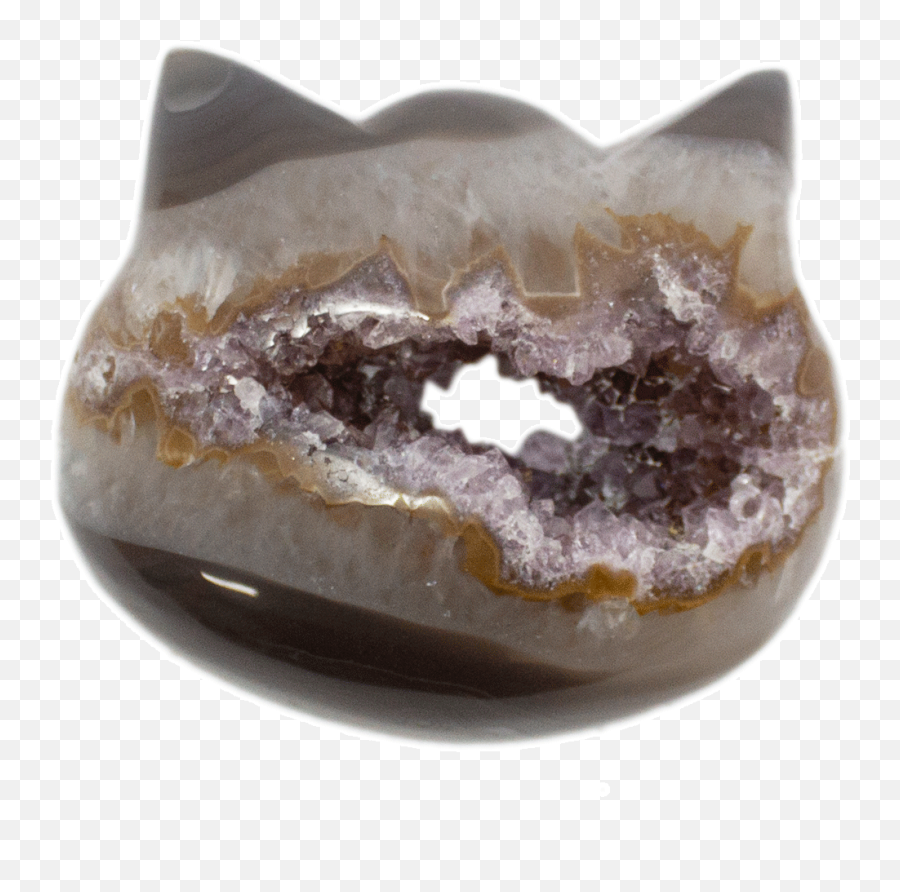 Natural Brazilian Agate Geode Display - Solid Png,Geode Png