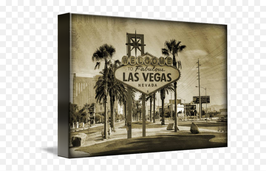 Welcome To Las Vegas Sign Series Sepia Grunge By Ricky Barnard - Welcome To Las Vegas Png,Las Vegas Sign Png