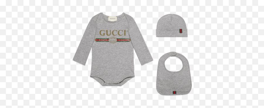 Baby Gucci Logo Cotton Gift Set Outfits Newborn - Gucci Baby Clothes Png,Baby Clothes Png