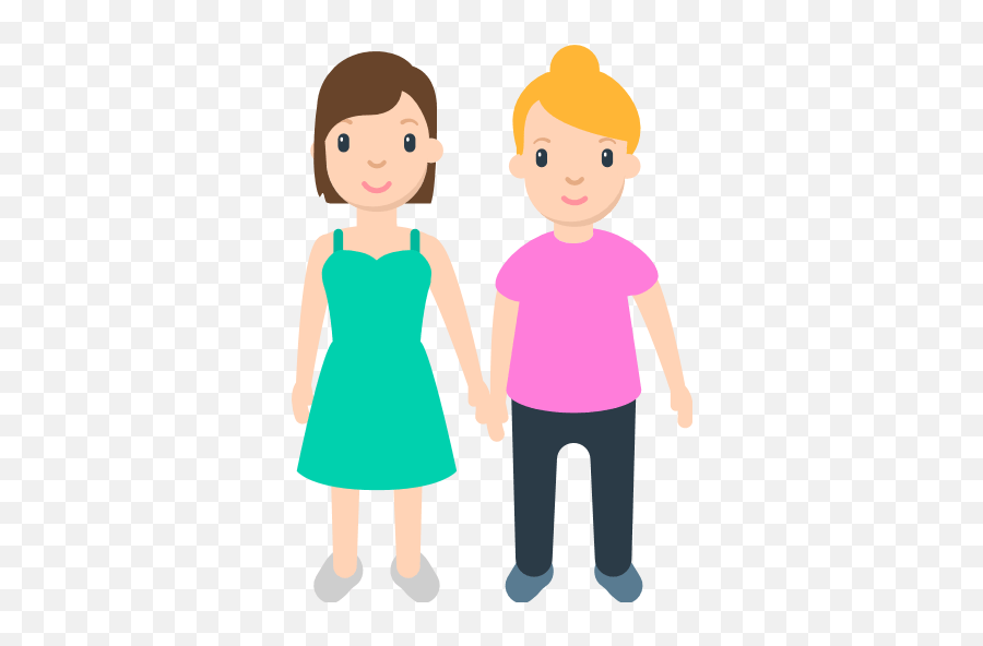 Emoji Child Hand Woman Emoticon - Two Women Holding Hands Png,Boy Emoji Png