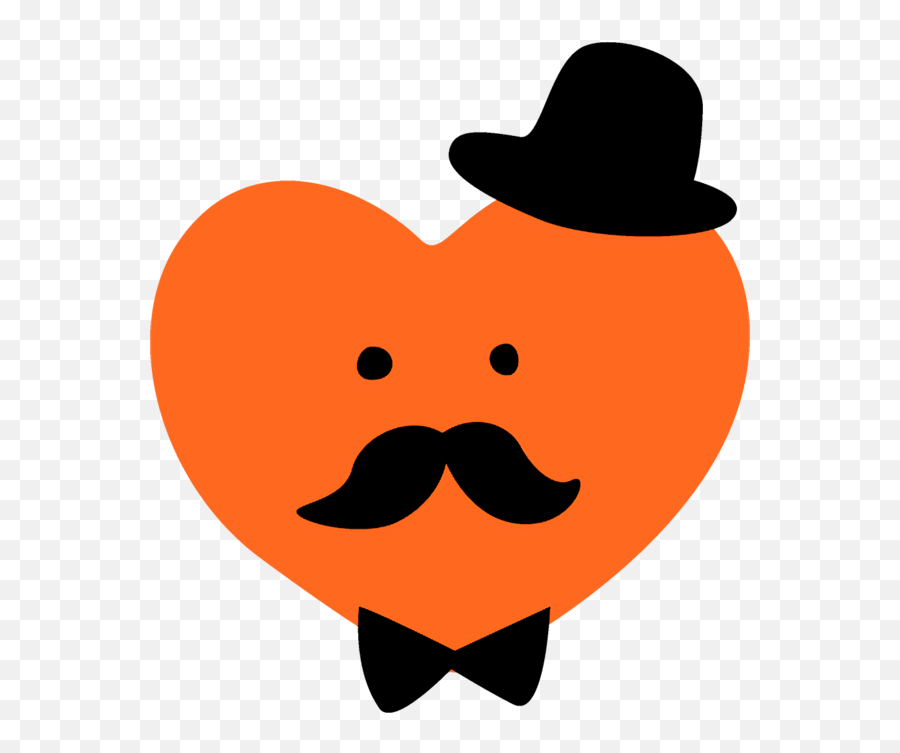 Fathers - Day Clip Art Moustache Orange For Fathers Day Happy Png,Cartoon Nose Png