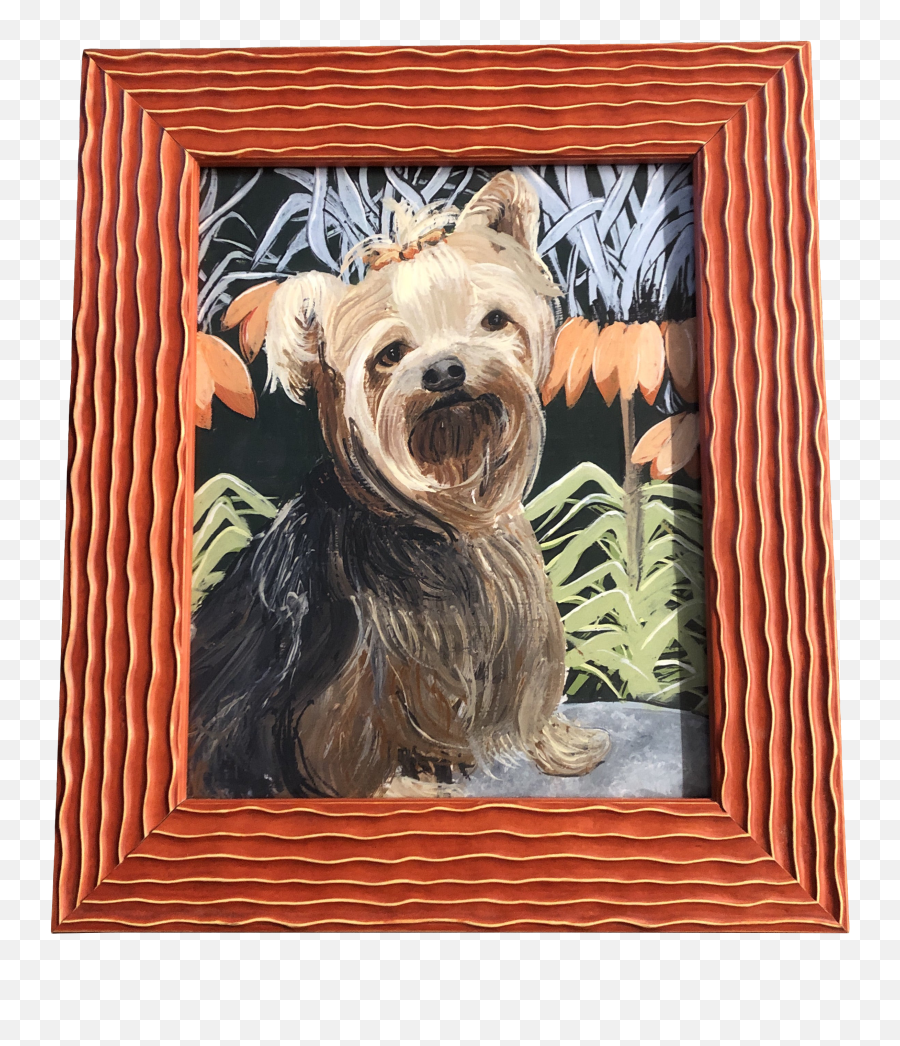 Contemporary Judy Henn Yorkie Dog Print Yorkshire Terrier Framed Png