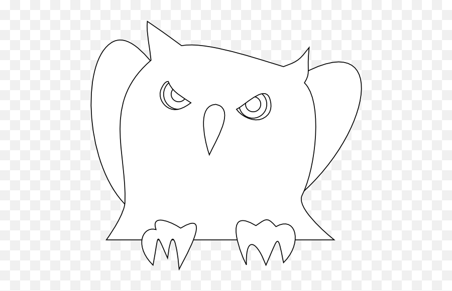 Disappointed Owl Black White Line Art - Clip Art Png,Ovo Owl Png