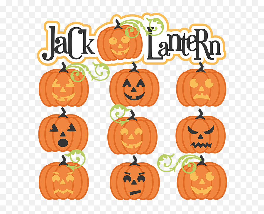 Cute Halloween Jack O Lantern Clipart - Jack O Lantern Svg Cute Halloween Jack O Lantern Png,Jack O Lantern Transparent Background