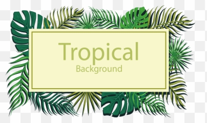 Text Box Vector Png - Textbox Transparent Leaf Tropics Background Tropical Leaves Hd