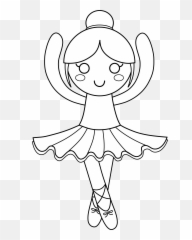 Ballet Dancer Coloring Pages Png Free - Cute Ballerina