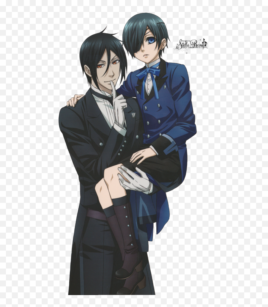 Download Hd Render 74 Ciel Phantomhive Sebastian Michaelis - Sebastian And Ciel Black Butler Png,Sebastian Png