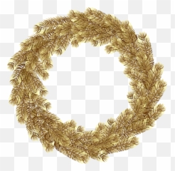 Pine Garland Png - Christmas Wreath Png White Decorative