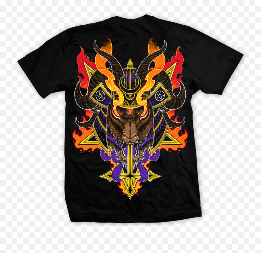 Baphomet Samurai Tee - Eternal Bliss Collection Stay Cold Lay Dying Band Shirt Png,Velkoz Icon