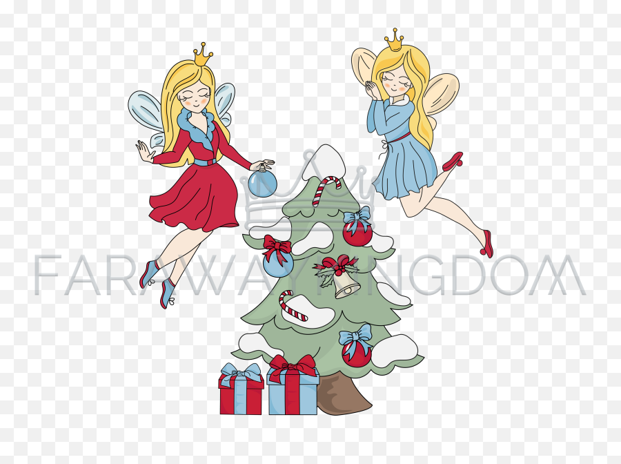Download Christmas Decor New Year Princess Vector - Merry Christmas Princess Cartoon Santa Png,Christmas Decor Png