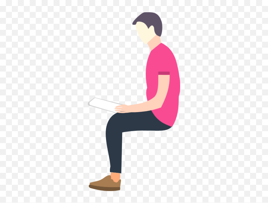 Free Online Male Man Sitting Reading Vector For - Sitting Png,People Sitting Png