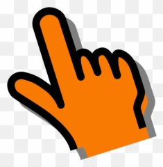 Orange Hand Clip Art - vector clip art online Yellow Mouse Arrow Png