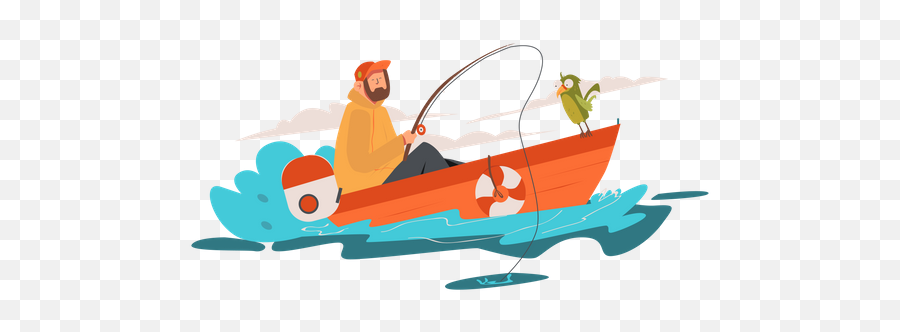 Best Premium Fishing Illustration Download In Png U0026 Vector - Leisure,Fisherman Icon