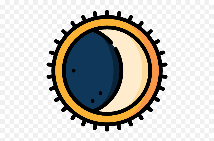 Lineal With Color Eclipse Icon - Universe Icons Png,Solar Eclipse Icon