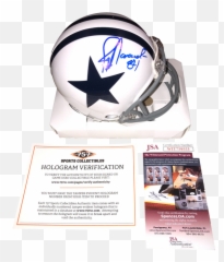 Dallas Cowboys Jay Novacek Signed Auto Throwback Mini Helmet - JSA W COA png