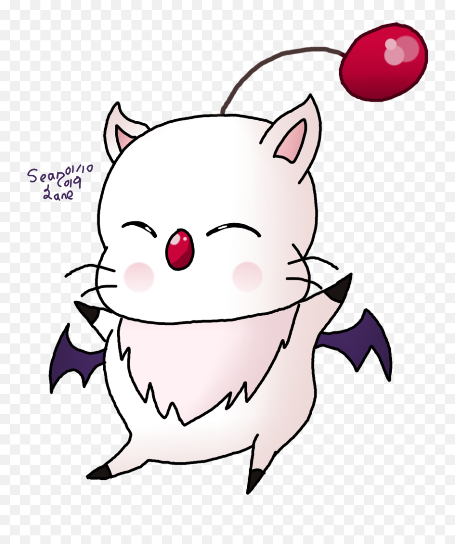 Download A Little Moogle Happy To See - Cartoon Png,Moogle Png