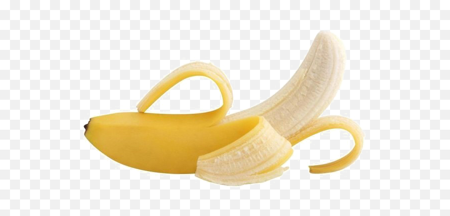 half peeled banana