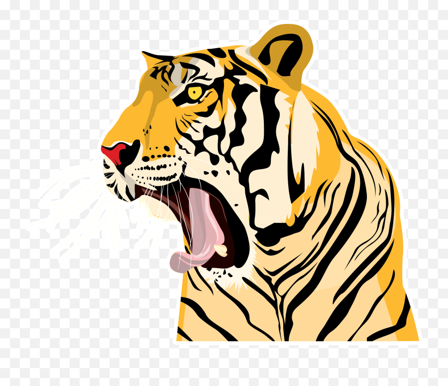 Clipart Tiger Roaring - Roaring Tiger Transparent Logo Png Roaring Tiger Image Hd Png,Tiger Head Png