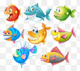 Download Cute Shark Fish Cartoon Vector Seabed Creative - Drawing png