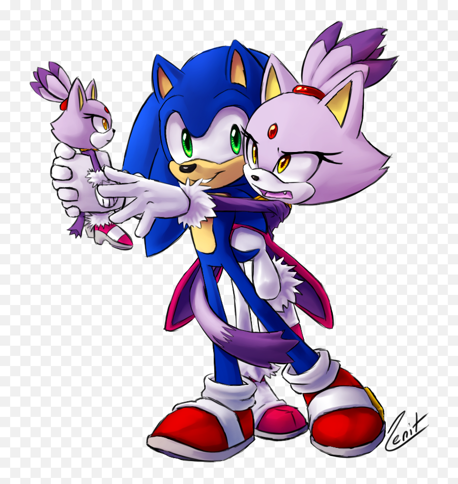 Download Baby Blaze The Cat And Silver - Blaze The Cat And Sonic The Hedgehog Png,Silver The Hedgehog Png
