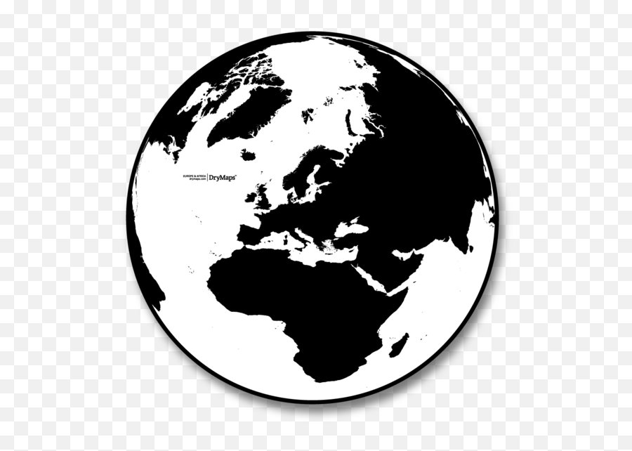 Europe U0026 Africa - Globe Black And White Europe Png,Europe Map Png