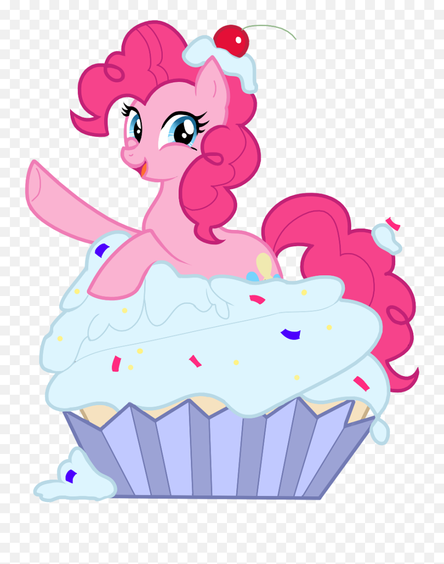 Pinkie Pie Fluttershy Cupcake Rainbow Dash Pink Vertebrate - Pinkie Pie And Cupcake Png,Pinkie Pie Transparent