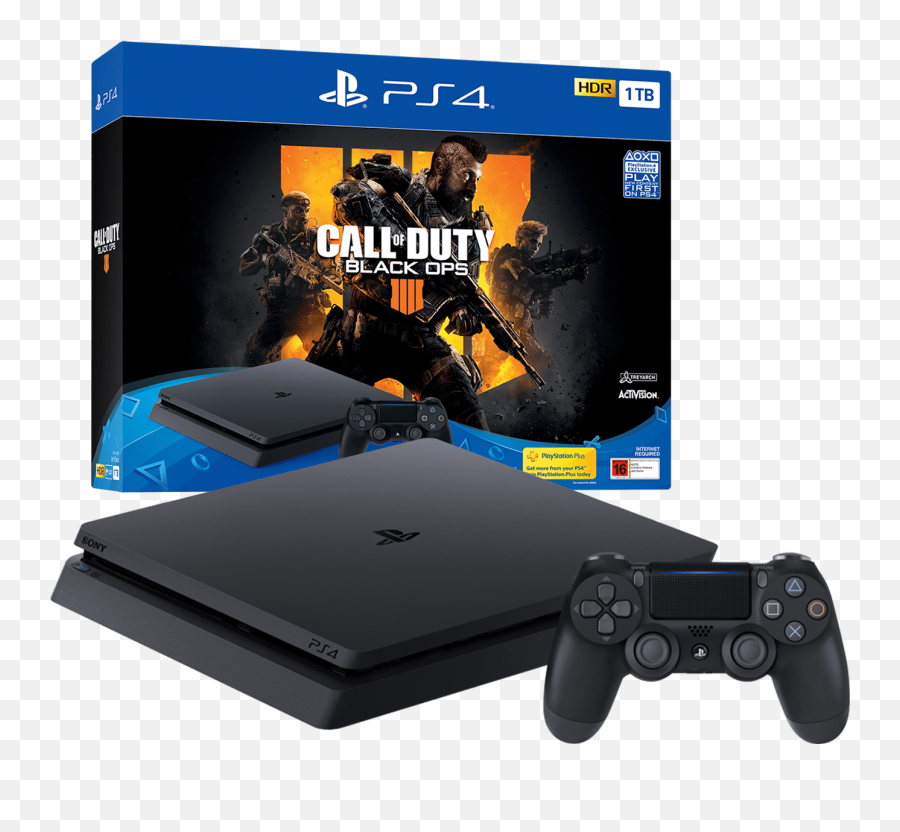 Playstation4 Slim 1tb Console With Call Of Duty Black Ops 4 - Playstation 4 Call Of Duty Black Ops 4 Bundle Png,Black Ops 4 Logo Png