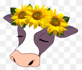 Cattle Computer Icons Tumblr Clip Art - flower crown png Yellow Background
