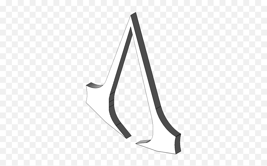 Assassins Creed Logo 3d Cad Model Library Grabcad - Clip Art Png,Assassin Creed Logo