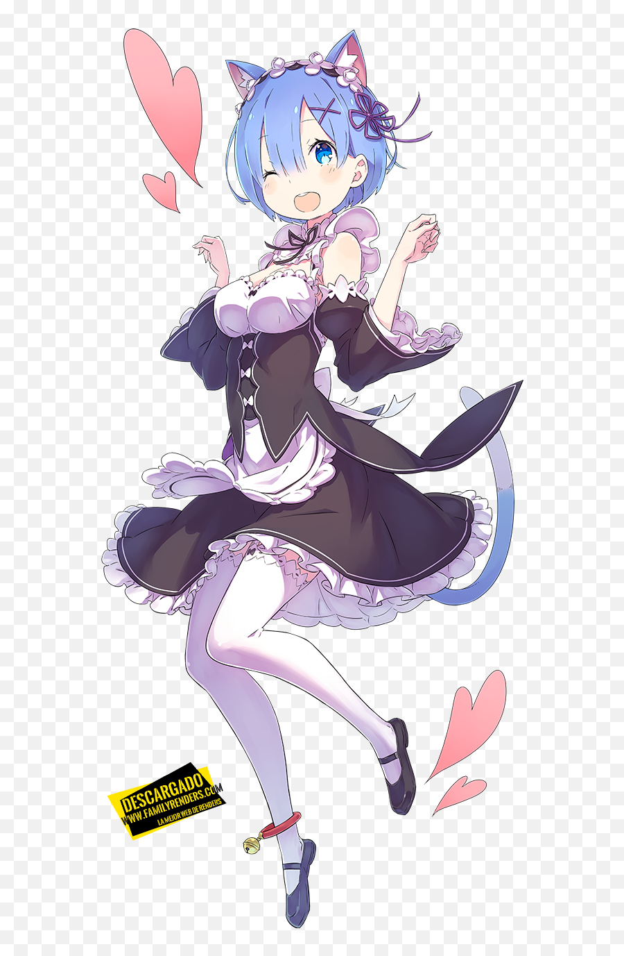 Render Rem - Rem Re Zero Png,Rem Png