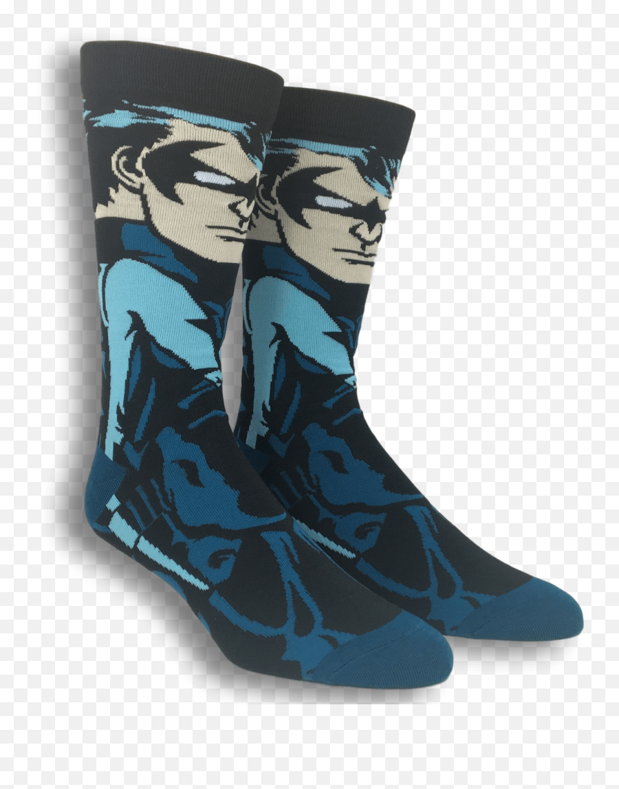 Dc Comics Nightwing 360 Superhero Socks - Sock Png,Nightwing Png