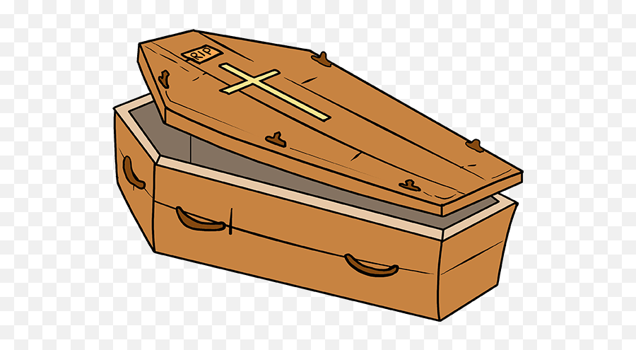 Draw A Wooden Coffin Png Casket