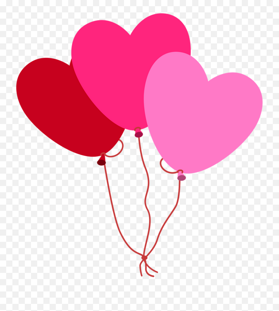 Heart Balloons Clipart - Serce Obrazek Dla Dzieci Png,Heart Balloons Png
