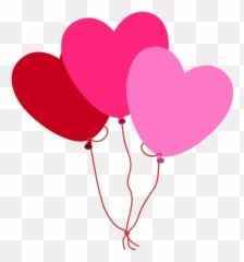 Heart Balloons Clipart - Serce Obrazek Dla Dzieci Png,Heart Balloons Png