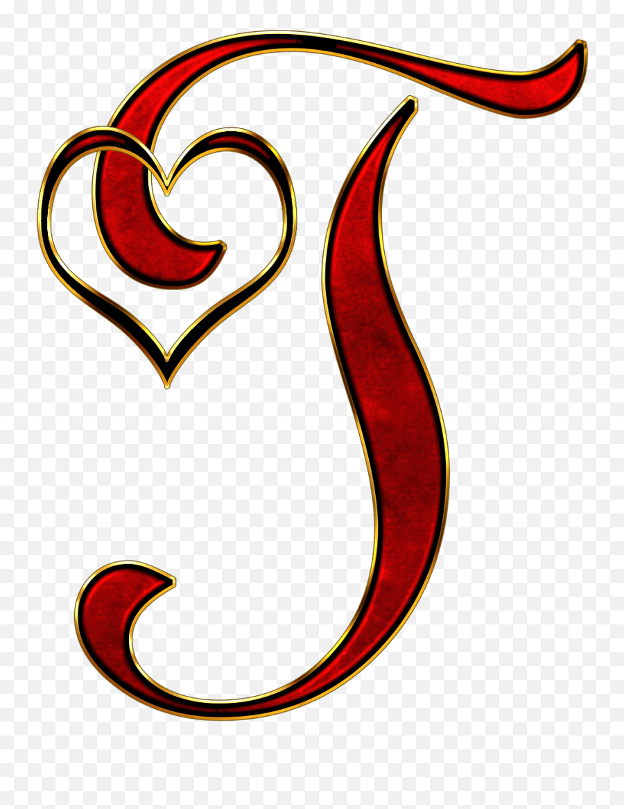 Letter Images In Heart Clipart - Valentine Capital Letter T Png,Letter T Png