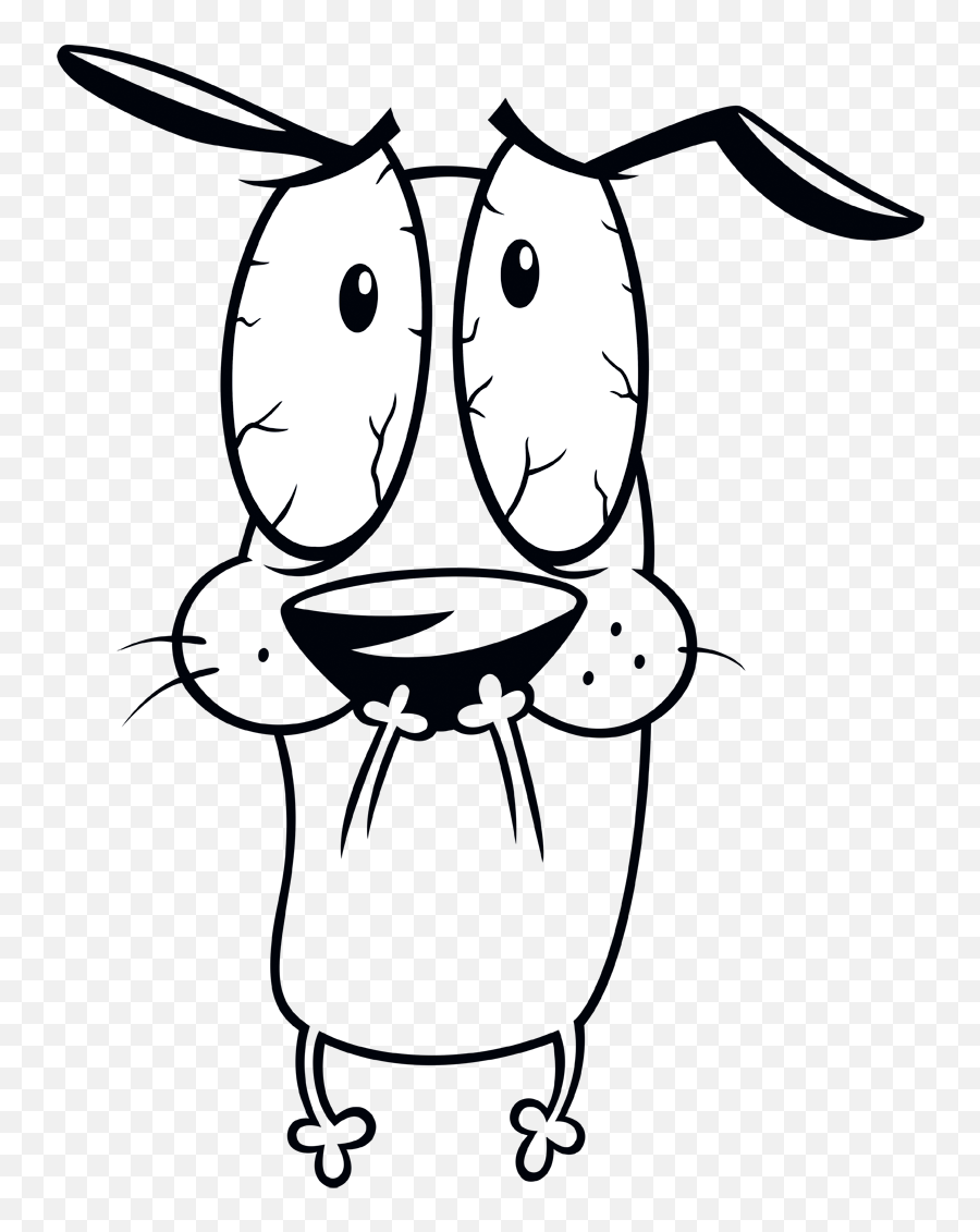 Courage The Cowardly Dog Drawing - Draw Courage The Cowardly Dog Png,Courage The Cowardly Dog Png
