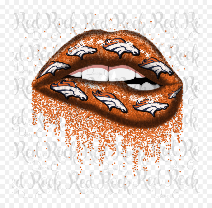 Denver Broncos Glitter Lips - 49ers Glitter Lips Png,Denver Broncos Png