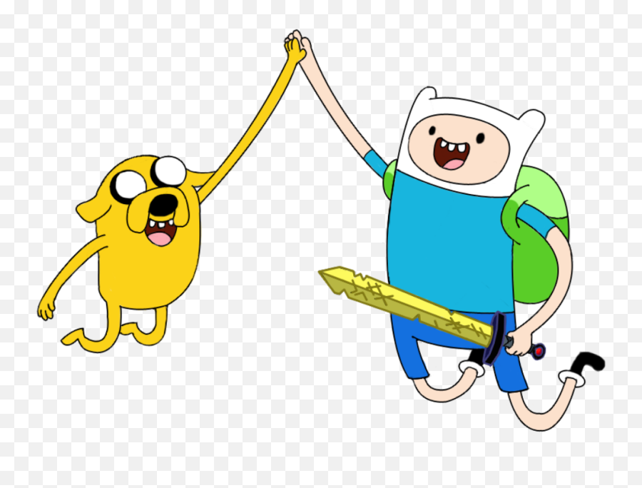 Check Out This Transparent Adventure Time Finn And Jake High - Finn And Jake High Five Png,Adventure Png