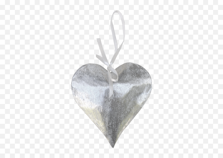 Big Silver Heart Ornament - Solid Png,Silver Heart Png