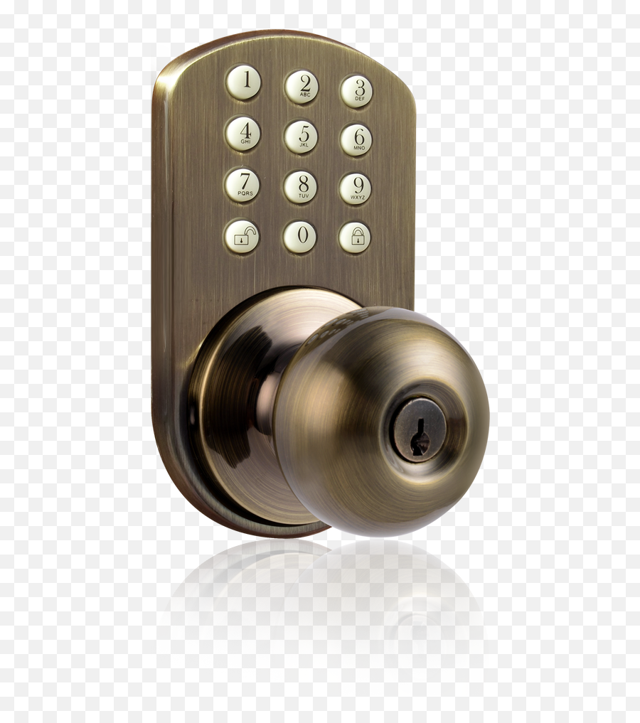 Milocks Tkk - 02 Keyless Entry Knob Door Lock With Electronic Png,Door Knob Png