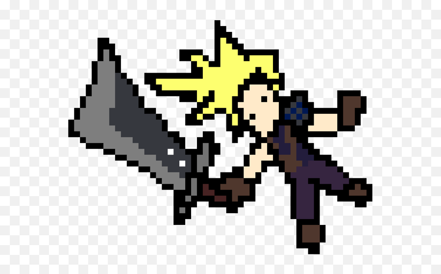 Cloud Strife From Final Fantasy Vii By Powgrr - Language Png,Cloud Strife Transparent
