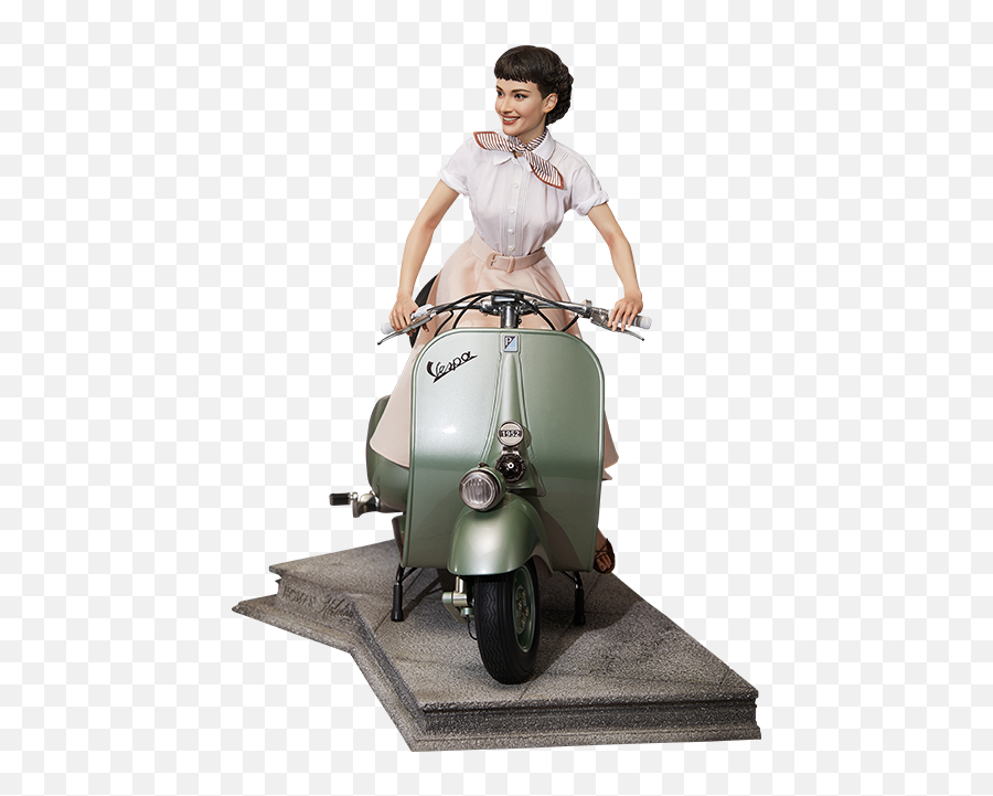 Roman Holiday Princess Ann U0026 1951 Vespa 125 Statue From Blitzway - Audrey Hepburn En Vespa Png,Roman Statue Png