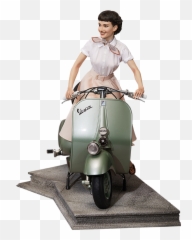 Roman Holiday Princess Ann U0026 1951 Vespa 125 Statue From Blitzway - Audrey Hepburn En png