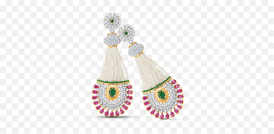 Download Hd Kiran Jewels Jewellery - Designs Diamond Indian Earrings Png,Jewels Png