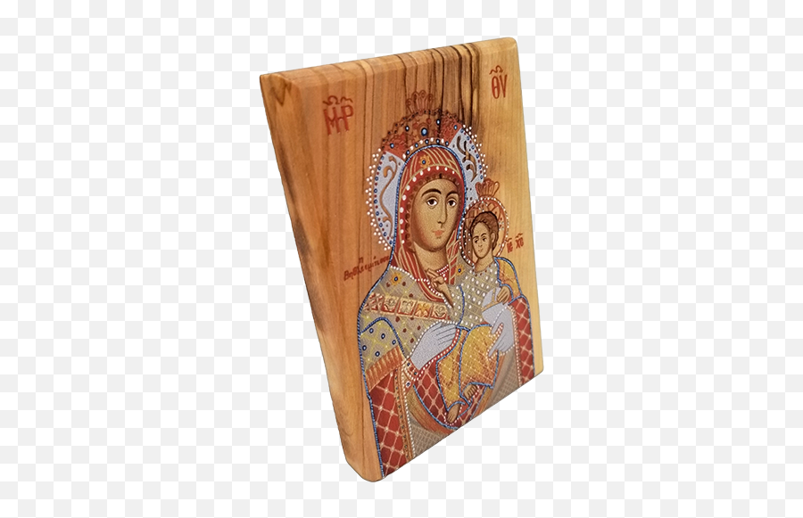 Virgin Mary Of Bethlehem Olive Wood - Craft Png,Icon Of The Virgin Mary