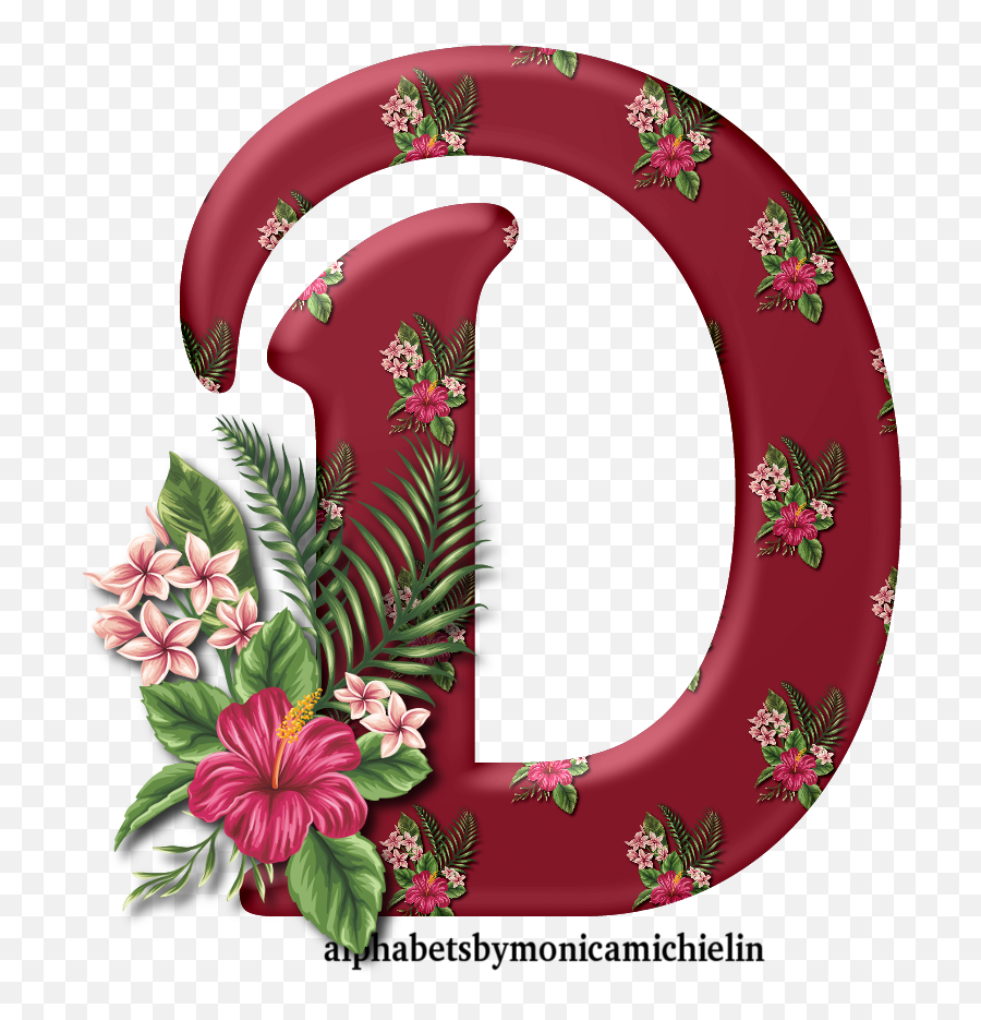 Tropical Flowers Hawaii Alphabet And - Tropical Flowers Alfabeto Png,Hawaii Flower Icon